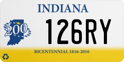 IN license plate 126RY