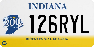 IN license plate 126RYL