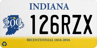 IN license plate 126RZX