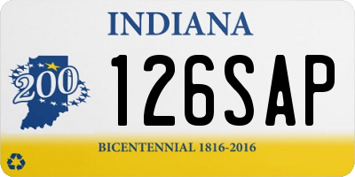 IN license plate 126SAP