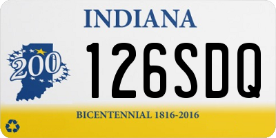 IN license plate 126SDQ