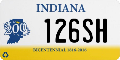 IN license plate 126SH