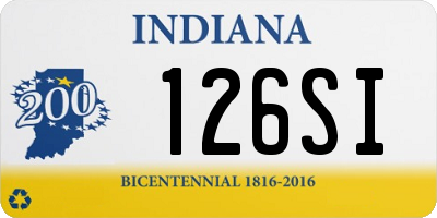 IN license plate 126SI