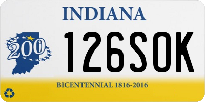IN license plate 126SOK