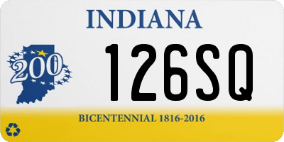 IN license plate 126SQ