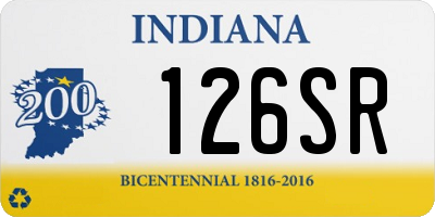 IN license plate 126SR