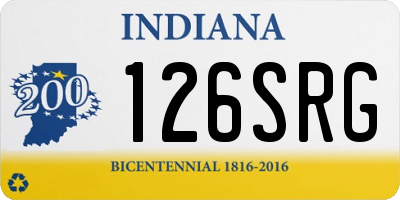 IN license plate 126SRG