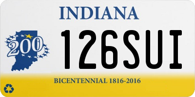 IN license plate 126SUI