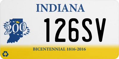 IN license plate 126SV