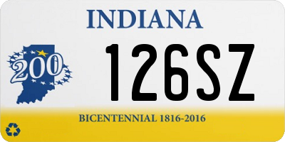 IN license plate 126SZ