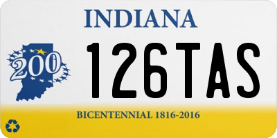 IN license plate 126TAS