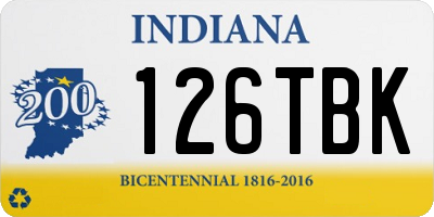 IN license plate 126TBK