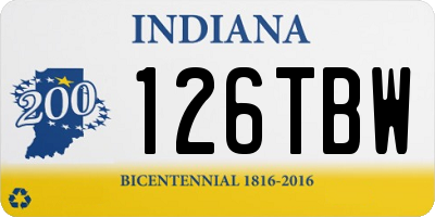 IN license plate 126TBW