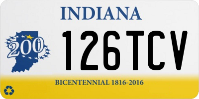 IN license plate 126TCV