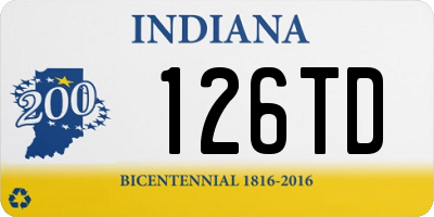 IN license plate 126TD