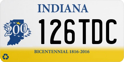 IN license plate 126TDC