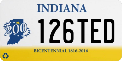 IN license plate 126TED