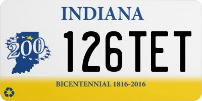 IN license plate 126TET