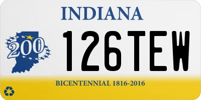 IN license plate 126TEW