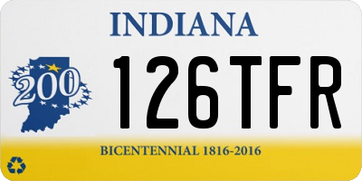 IN license plate 126TFR