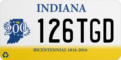 IN license plate 126TGD