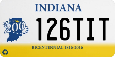 IN license plate 126TIT