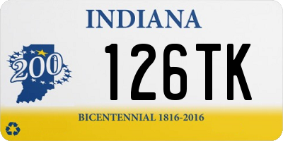 IN license plate 126TK