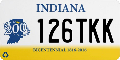 IN license plate 126TKK