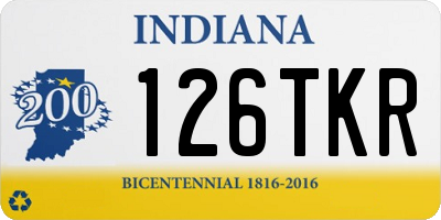 IN license plate 126TKR