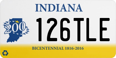 IN license plate 126TLE