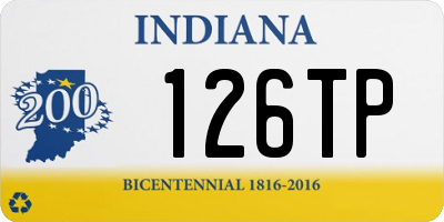 IN license plate 126TP