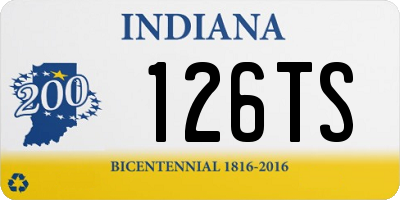IN license plate 126TS