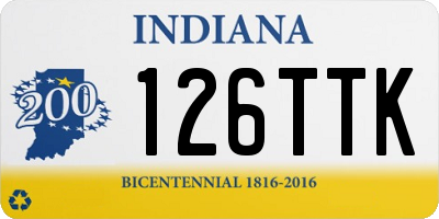 IN license plate 126TTK