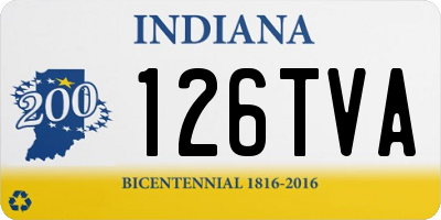 IN license plate 126TVA