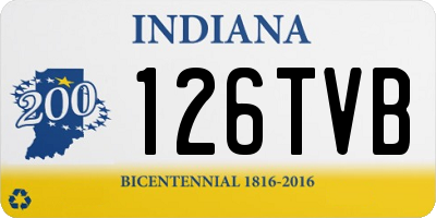 IN license plate 126TVB