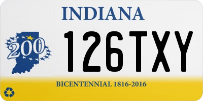 IN license plate 126TXY
