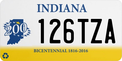 IN license plate 126TZA