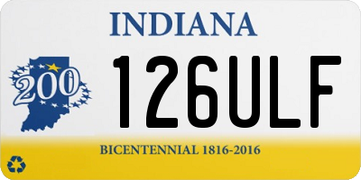 IN license plate 126ULF