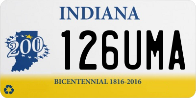 IN license plate 126UMA