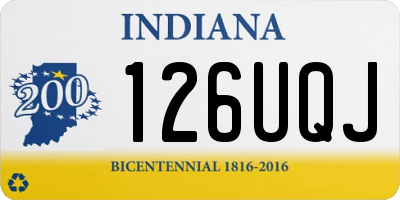 IN license plate 126UQJ