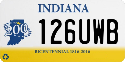 IN license plate 126UWB