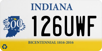 IN license plate 126UWF