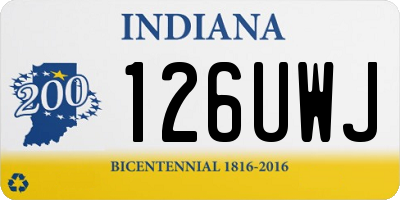 IN license plate 126UWJ