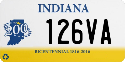 IN license plate 126VA