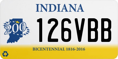 IN license plate 126VBB