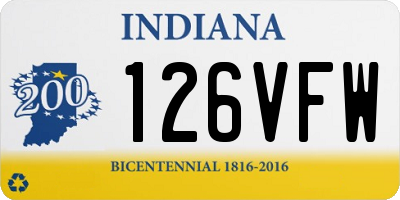 IN license plate 126VFW