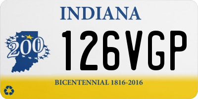 IN license plate 126VGP
