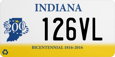 IN license plate 126VL