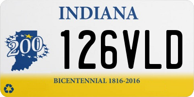 IN license plate 126VLD