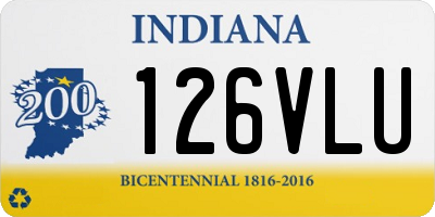IN license plate 126VLU